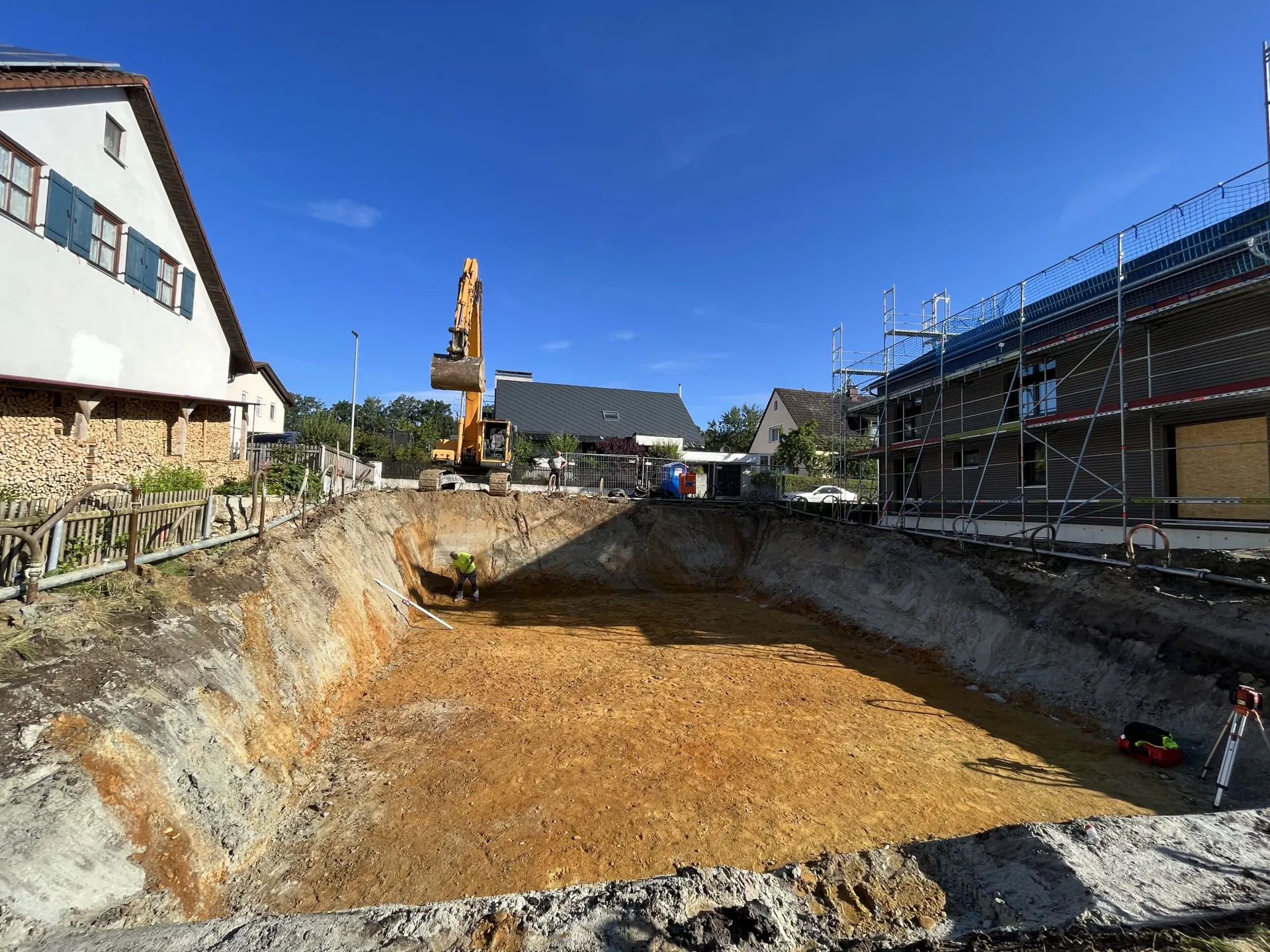 Baugrube im Erdbau